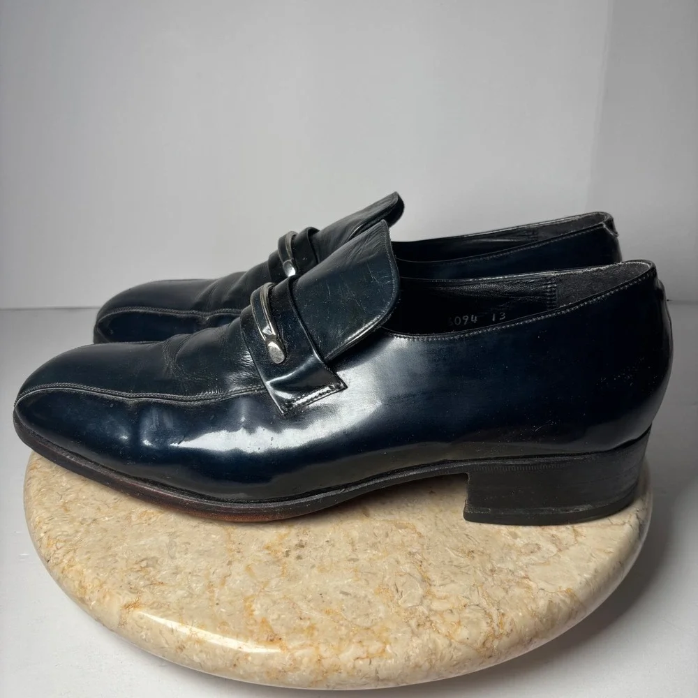Mens Florsheim Designer Collection Patent Leather Loafers Slip On Dress Shoe 9 E